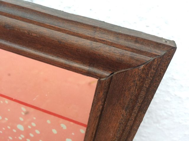 Espejo Vogue con marco se madera años 70