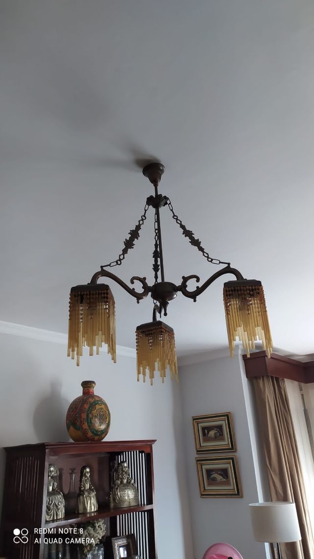 LÁMPARA MACARRÓN CRISTAL ( Rebajada)