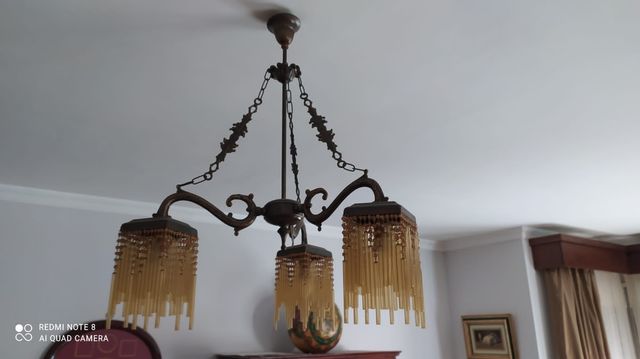 LÁMPARA MACARRÓN CRISTAL ( Rebajada)