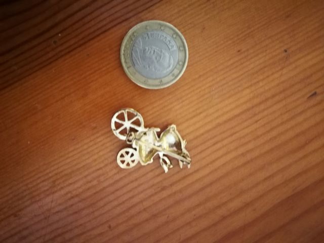 Broche Majorica Plata bañada en oro