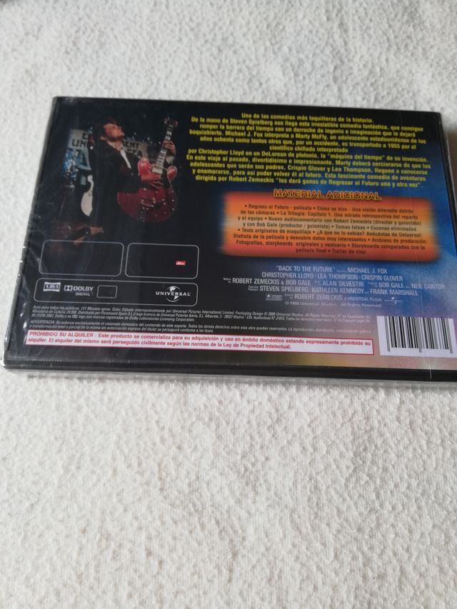DVD título Regreso al futuro 