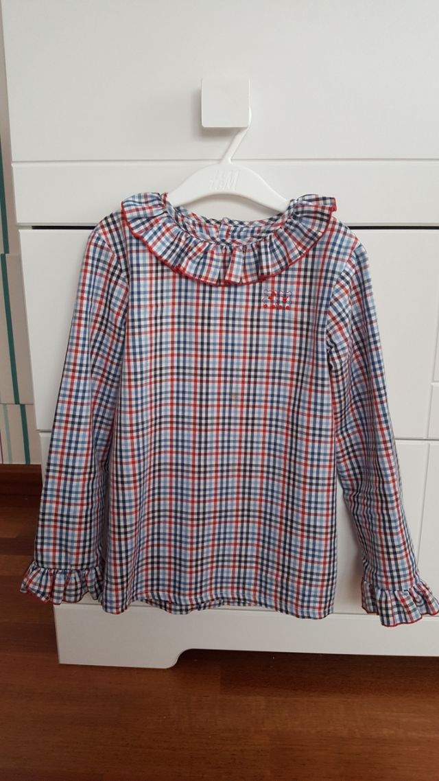 camisa niña cuadro vichy