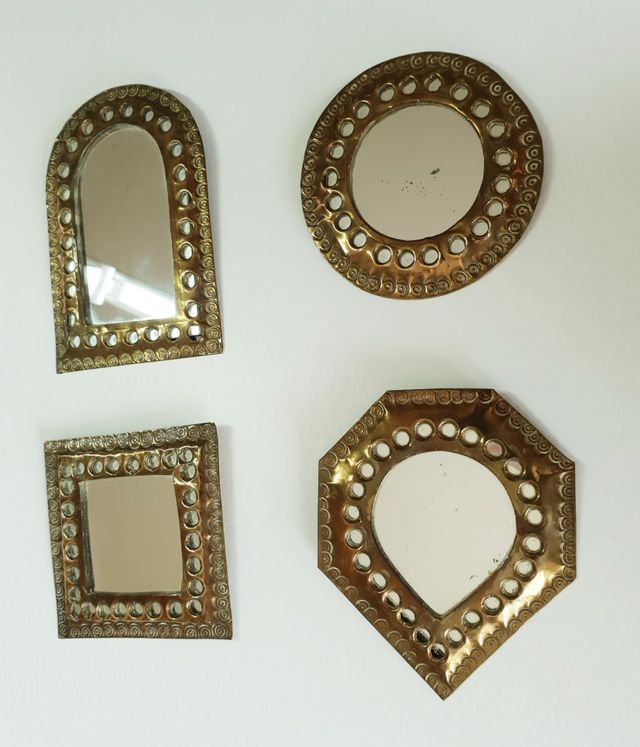 Pequeños espejos vintage (4 unidades)
