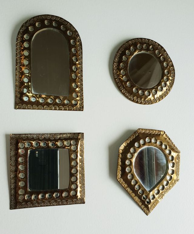 Pequeños espejos vintage (4 unidades)