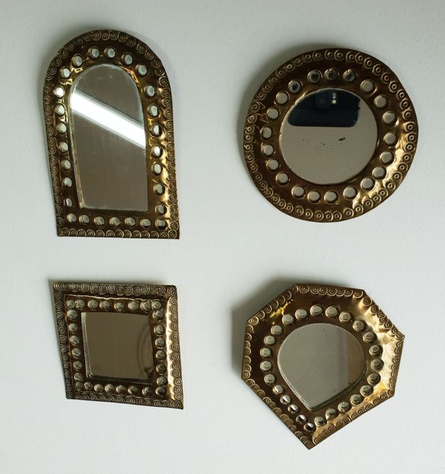 Pequeños espejos vintage (4 unidades)
