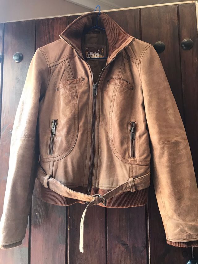 Chaqueta biker mujer piel