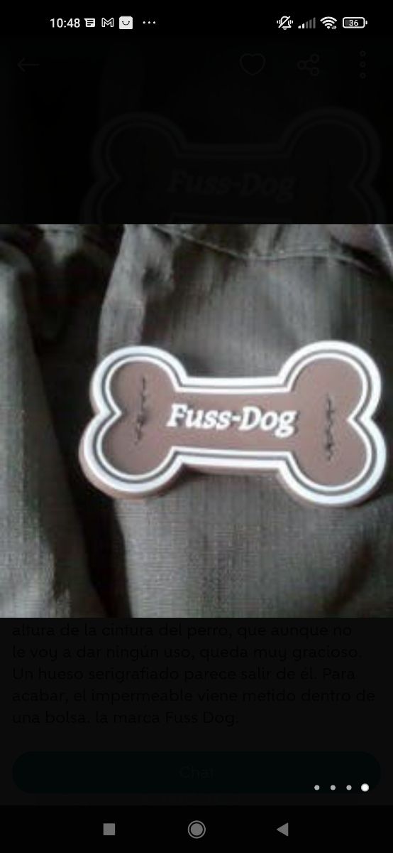 Chubasquero t 33cm perrita nuevo, OFERTA!!