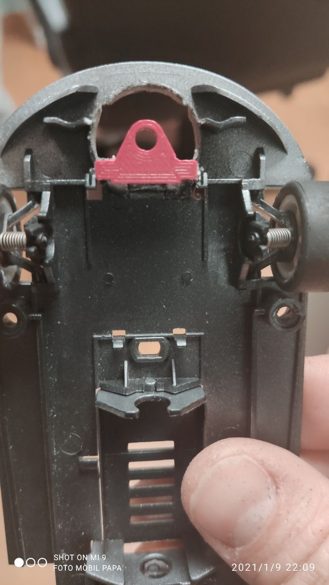 Scalextric adaptador guía con cables