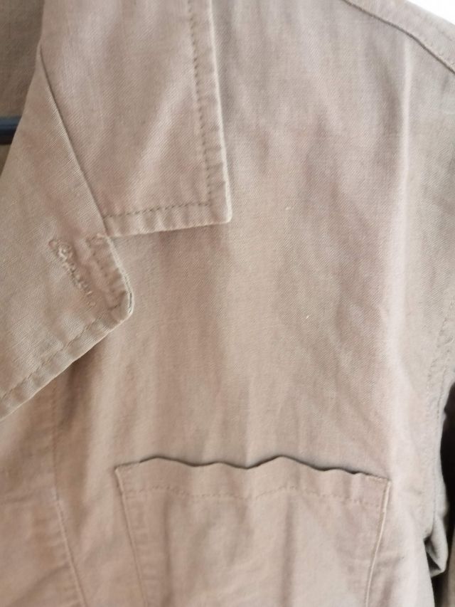 Sobrecamisa de lino verde