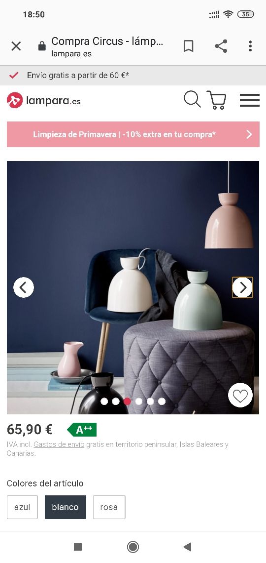 lámpara norldlux circus 27 blanca nueva