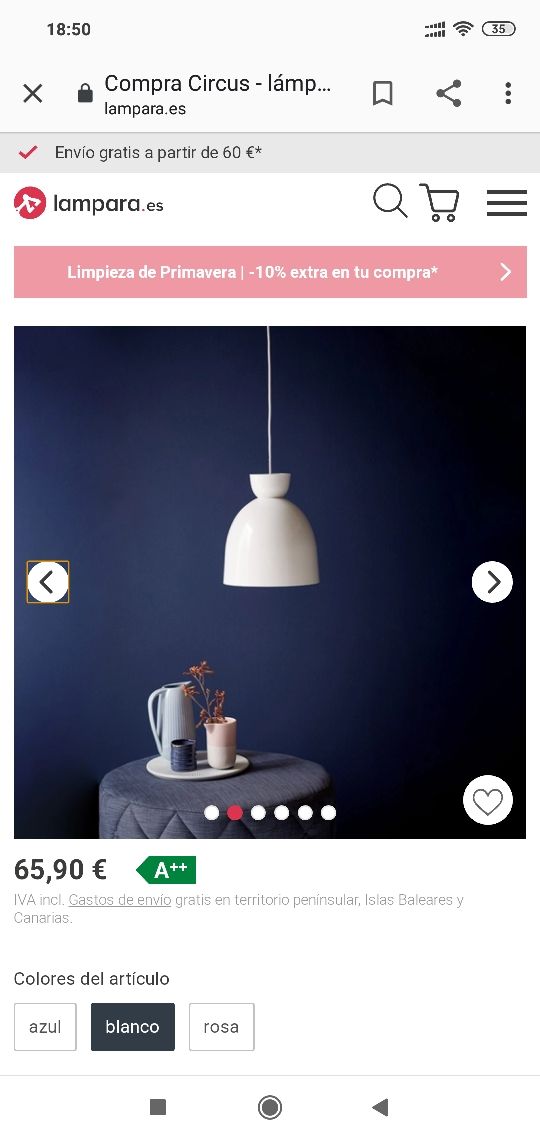 lámpara norldlux circus 27 blanca nueva