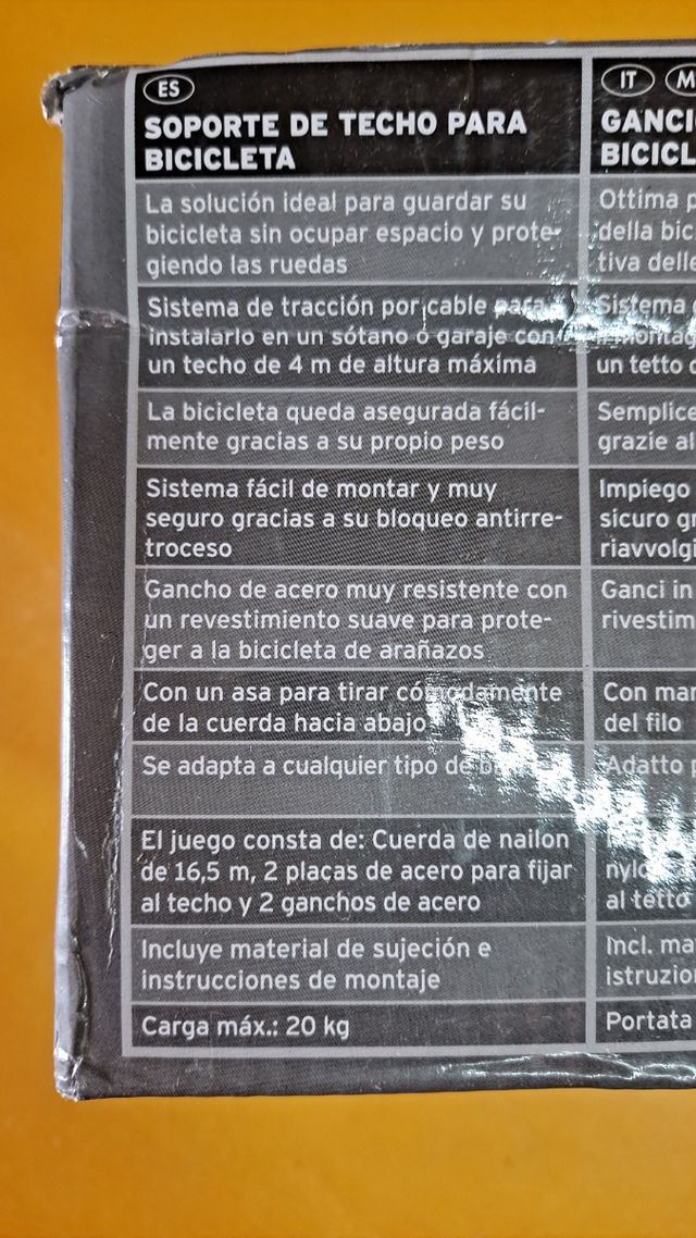Soporte Techo para Bicicleta