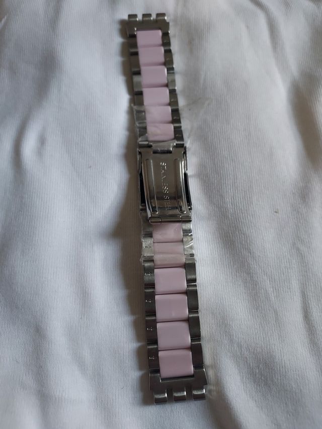 cadena de reloj swacth acero inoxidable.