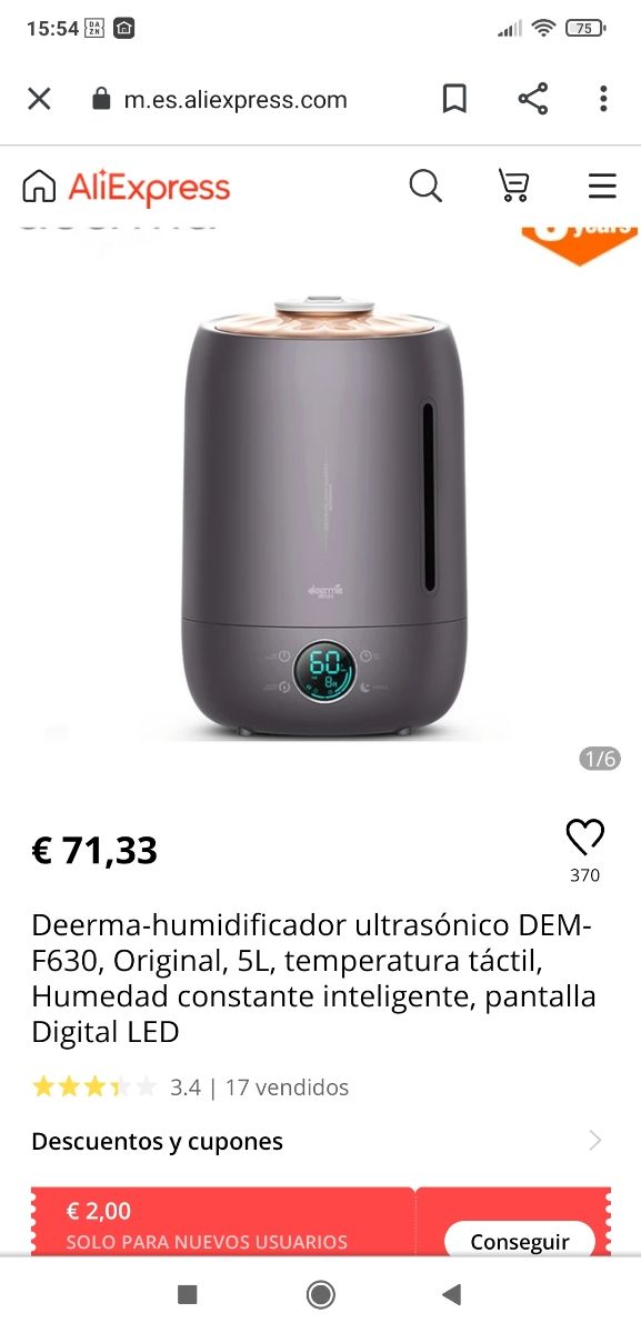 Humidificador Xiaomi DEM-F630 Derma