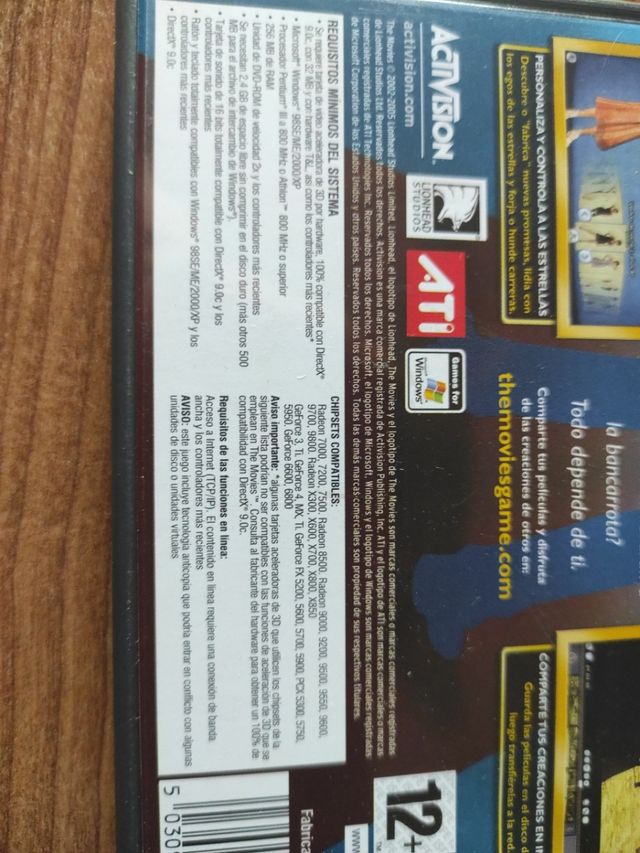 juego pc DVD the movies