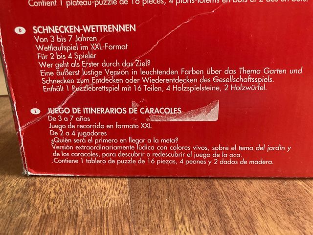 Juego mesa Janod XXL: itinerario de caracoles