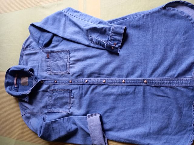 vestido  camisero vaquero, talla 9-10.