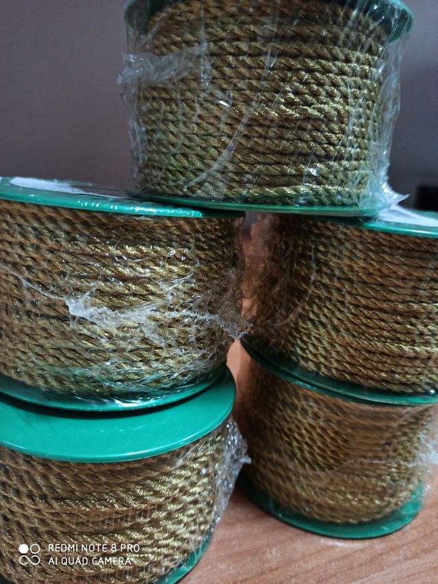 5 ROYOS NUEVO CORDON DORADO TRENZADO