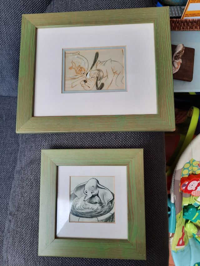 Conjunto de 2 grabados infantiles de Disney