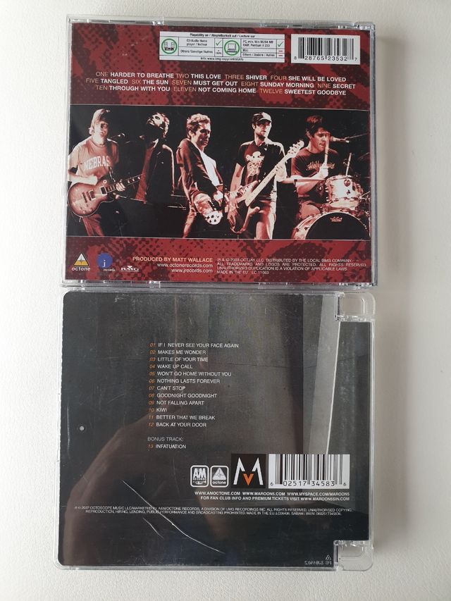 2 cd MAROON 5 cd's compact disk