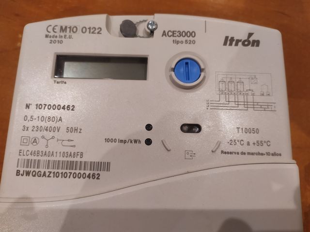 Contador trifásico interruptores magnetotermicos