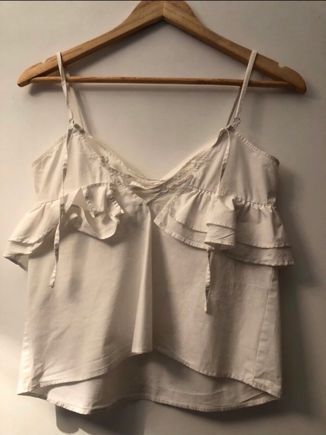 Blusa volante Stradivarius talla S