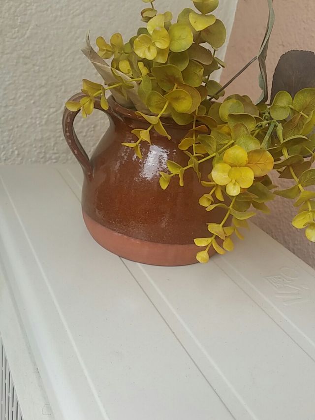 Olla antigua. Puchero de barro.