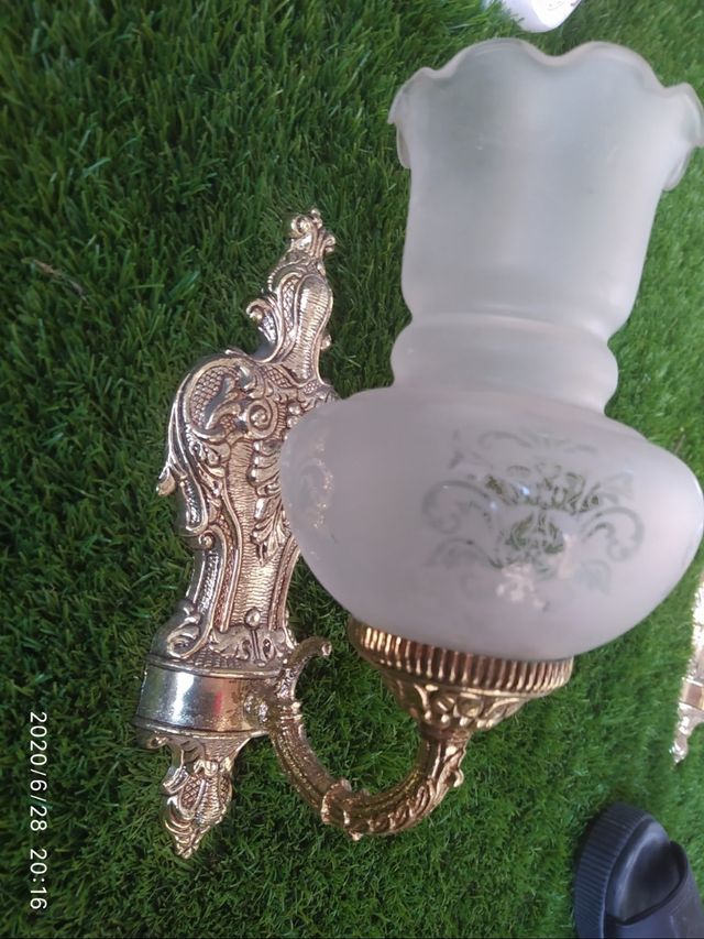 Porta lámparas símil bronce