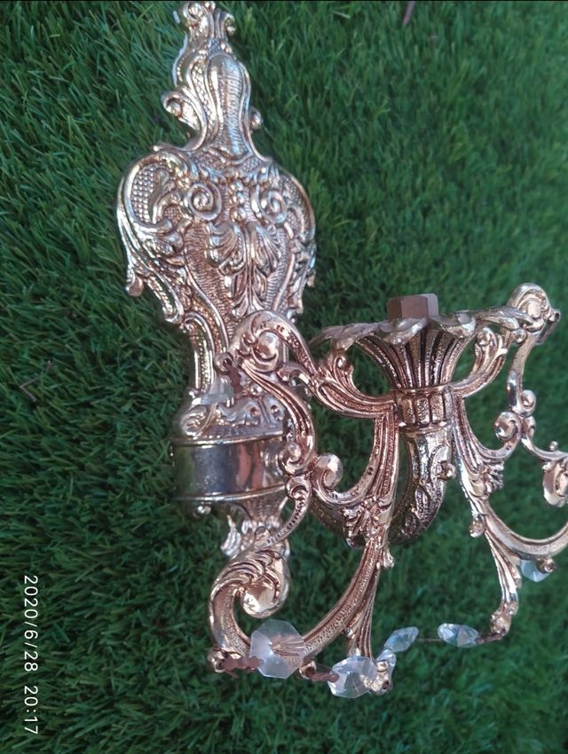 Porta lámparas símil bronce