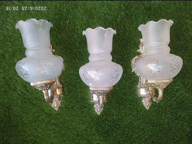 Porta lámparas símil bronce