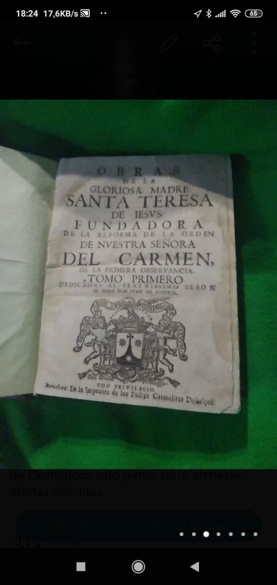 Libro antiguo 1724