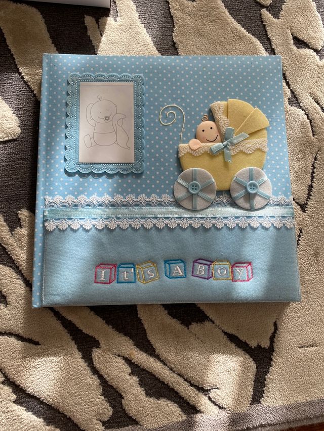 Álbum de fotos de bebé azul