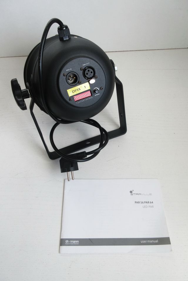 Foco LED Stairville PAR 56 Negro RGB DMX de 10 mm.