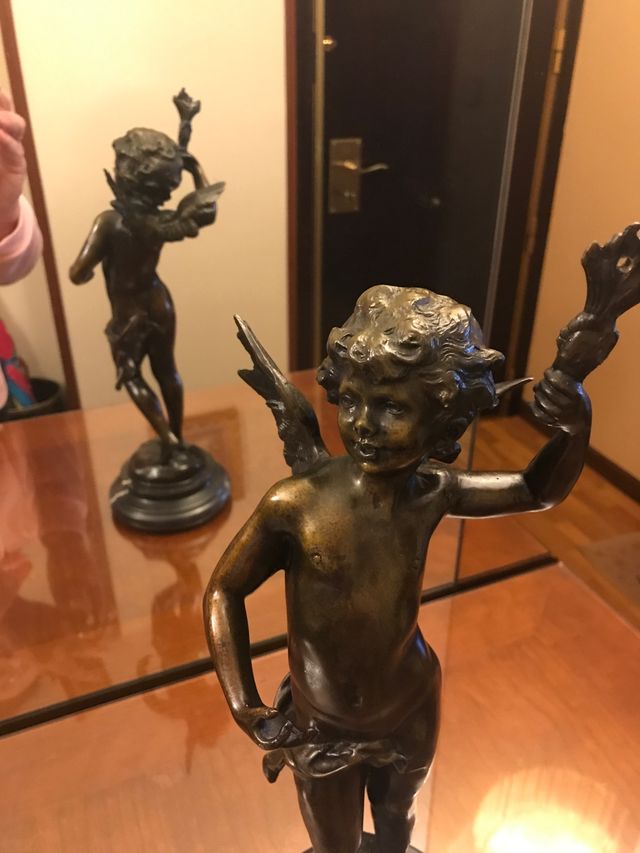 Figura Angel de bronce