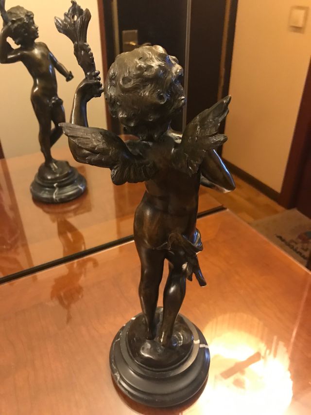 Figura Angel de bronce