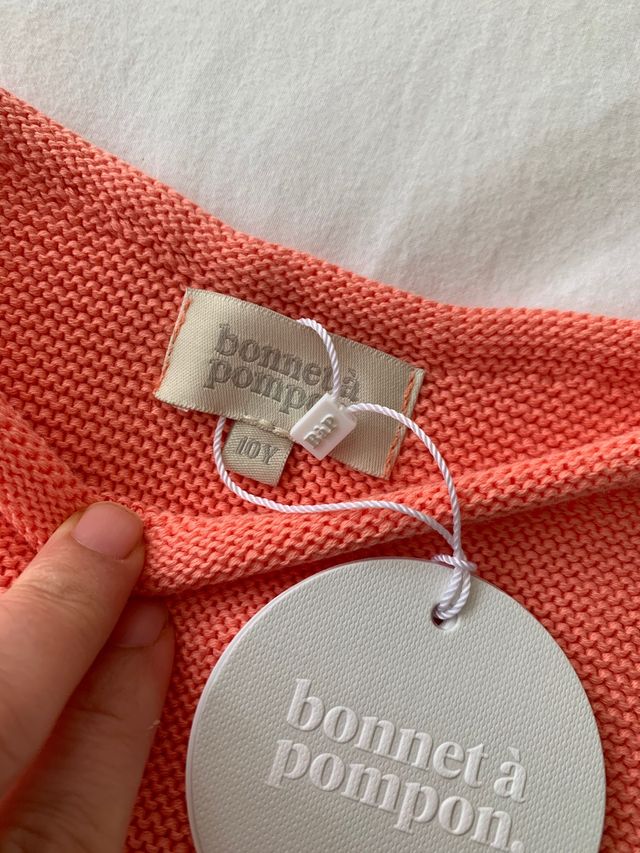 Jersey coral unisex Bonnet à Pompon talla 10