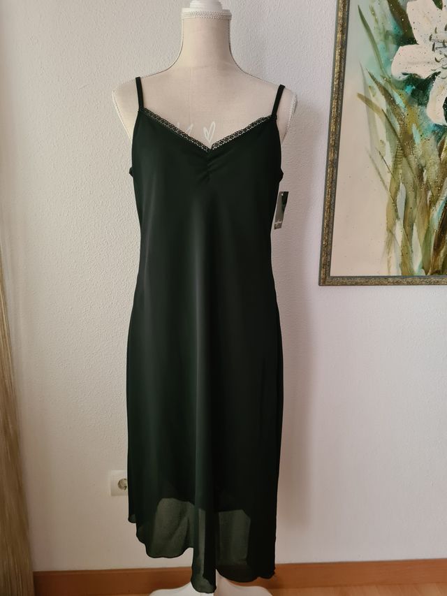 NUEVo** vestido lencero+fular Talla 46	