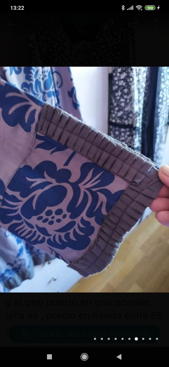 Vestido gris y azul almatrichi