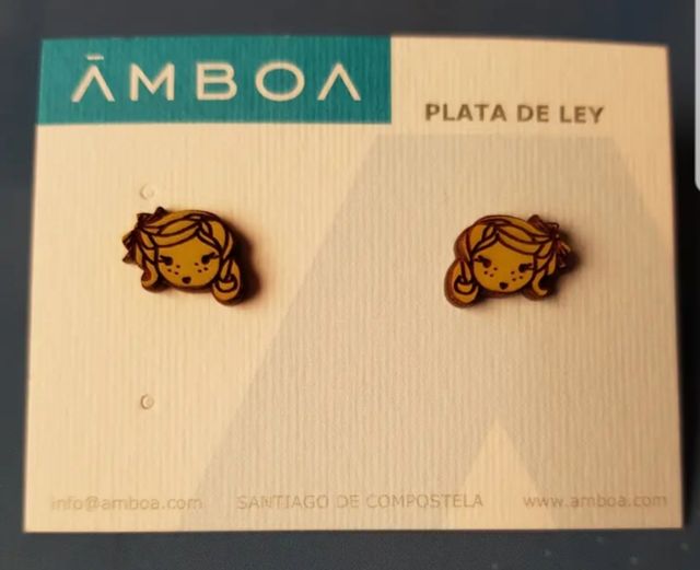 Pendientes Amboa plata de ley