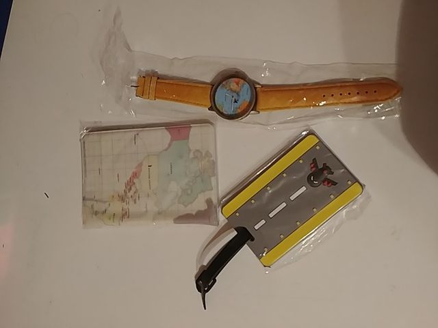 reloj + funda pasaporte +id maleta NUEVO AVIONES