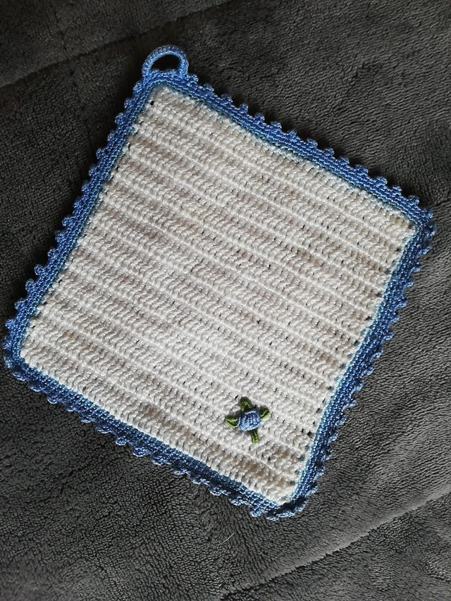 Lote de tres agarradores ganchillo algodón