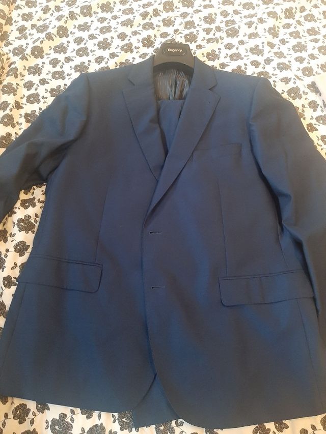traje de chaqueta hombre azul