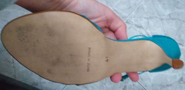 Tacones sin estrenar, azules, de fiesta, talla 41