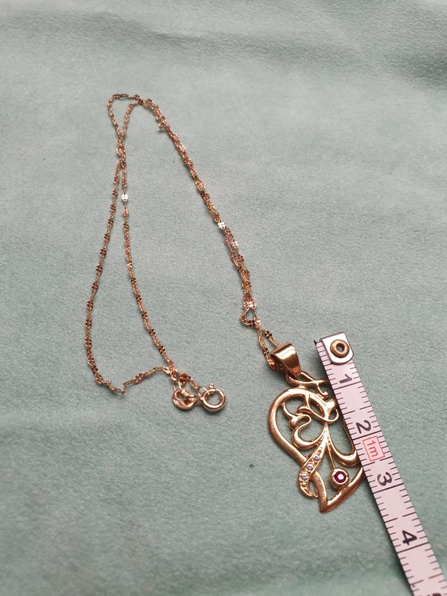 Cadena Colgante Vintage oro 18kl