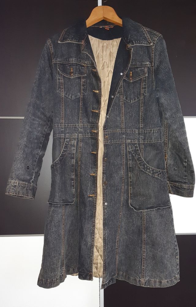 Abrigo L y gabardina XXL vaquero mujer
