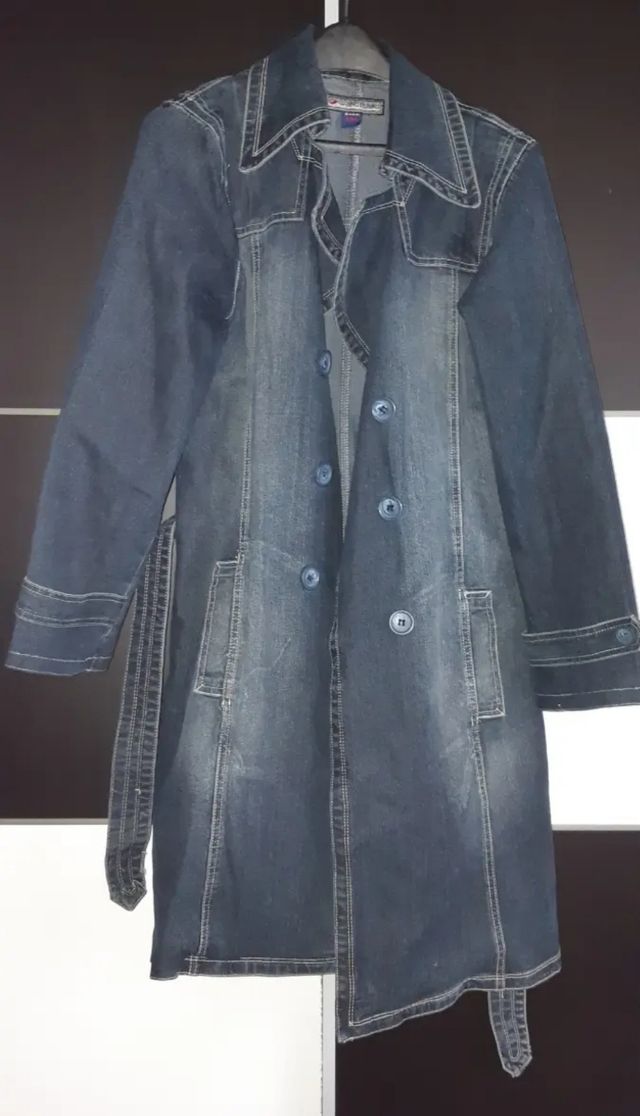 Abrigo L y gabardina XXL vaquero mujer