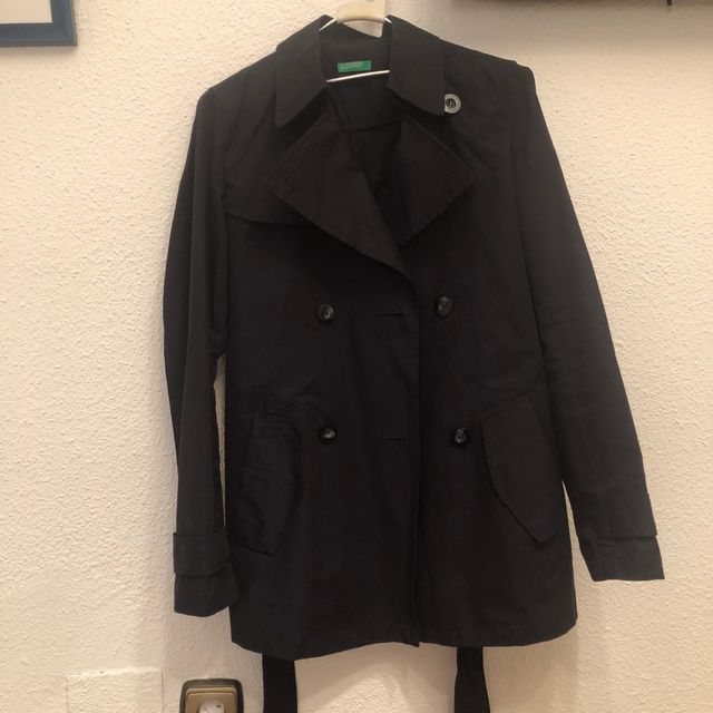 Gabardina corta azul marino