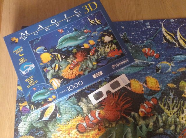 Puzzle 1000 Piezas 3D Dolphin Reef