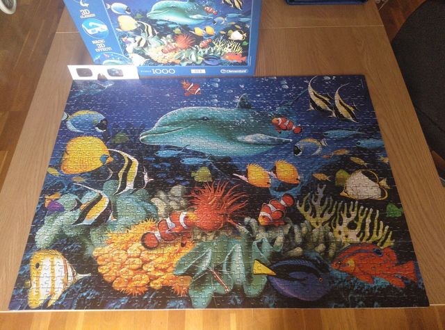 Puzzle 1000 Piezas 3D Dolphin Reef