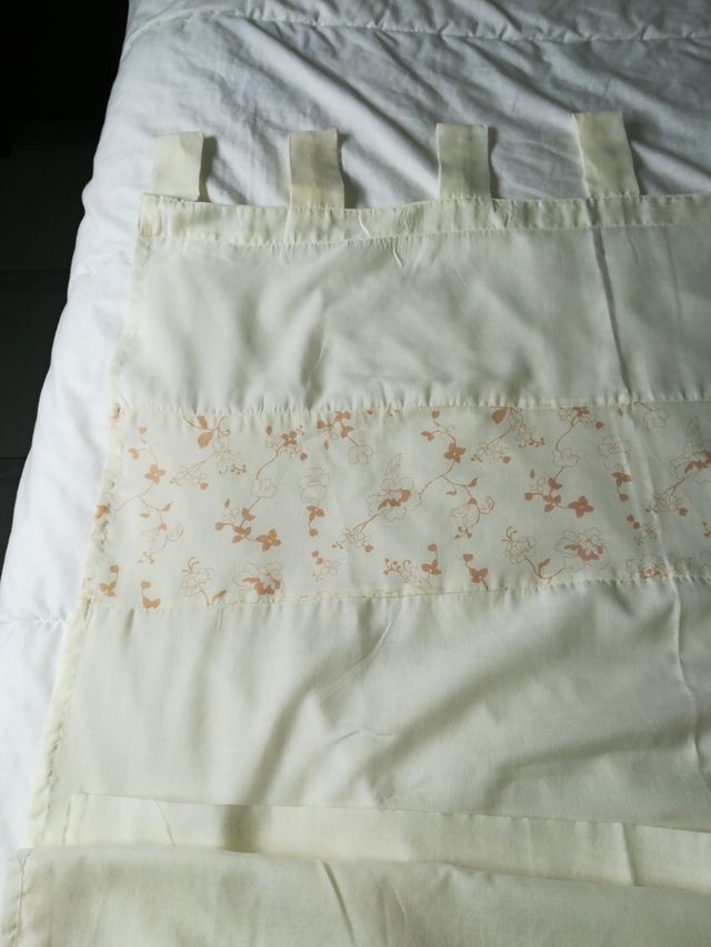 juego de dos patas de visillo cortina